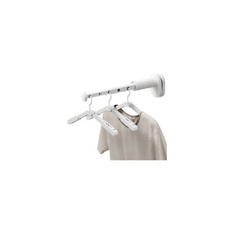 Séchoir à linge pliable, cintre télescopique portable, sans perçage — (1/5)