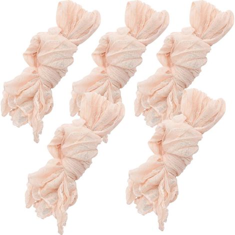 Nappe/chemin de table résistant à l'usure, ensemble de 5 pièces, beige, en polyester (1/5)