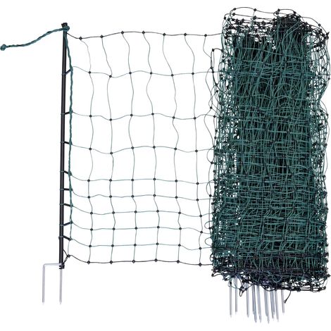 Kerbl Begrenzungszaun Camping Net mit Doppelspitze (L x H 20 m x 80 cm, grün) (1/3)
