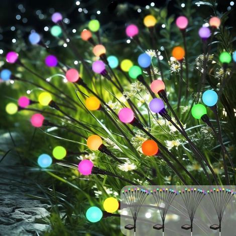 Ecleanfy - Lampes solaires de jardin Décoration de Noël, Lampes solaires d'extérieur étanches pour décoration de cour, patio, allée (Lot de 4) (1/5)