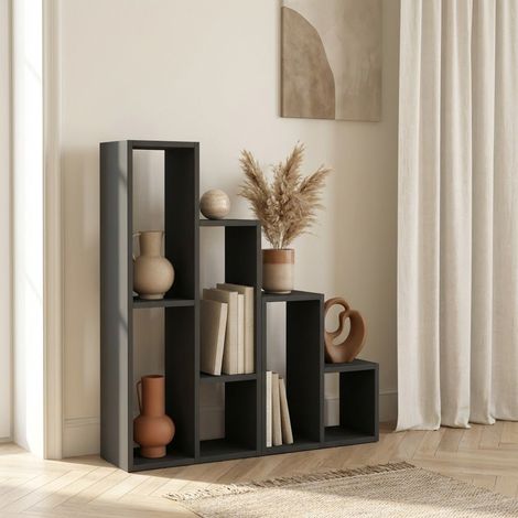 Modulares Regal aus anthrazitfarbenem Melamin Sule 42x89x20 cm