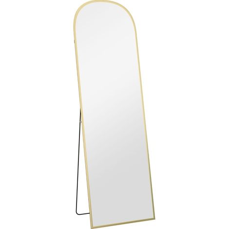 Espejo de cuerpo entero de pie 50 x 1,5 x 161,5 cm dorado HOMVRA (1/5)