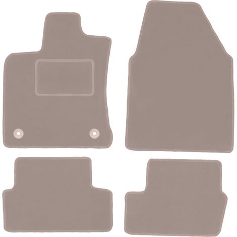 Alfombrillas de terciopelo para coche: Nissan Qashqai J10 I crossover (2006-2013) beige (1/5)