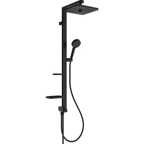 Ideal Standard CeraTwist ALU+ - Set de douche sans mitigeur, 26x26 cm, 2 jets, noir soyeux BE213XG