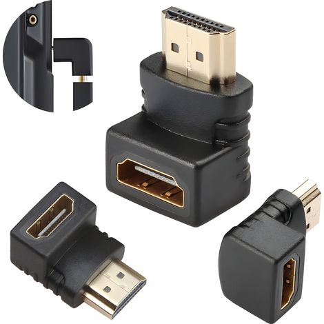 Adaptateur coudé à 90° HDMI femelle - HDMI mâle (1/5)