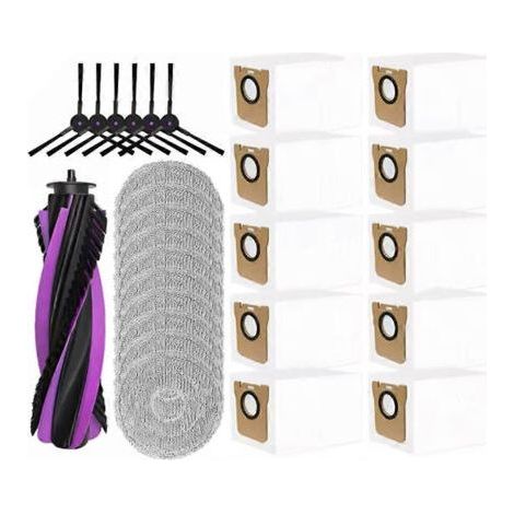 Lot de 27 pièces pour aspirateur robot JONR P20 PRO : brosse principale, brosse latérale, lingette de nettoyage et sac à poussière. (1/5)