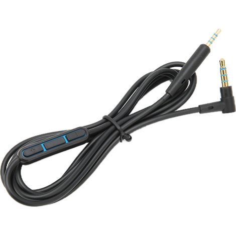 Ersatz-Audiokabel für QC25/QC35-Kopfhörer mit eingebautem Mikrofon und Lautstärkeregler (schwarz) (1/5)