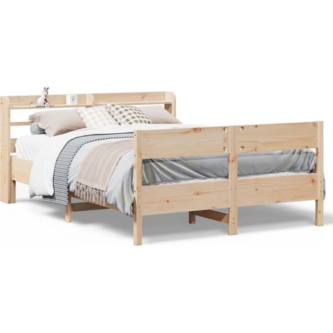 Maison Exclusive - Cadre de lit sans matelas 160x200 cm bois massif de pin