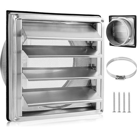 Stainless Steel Air Vent Grille 150mm Square Ventilation Grille (1/5)