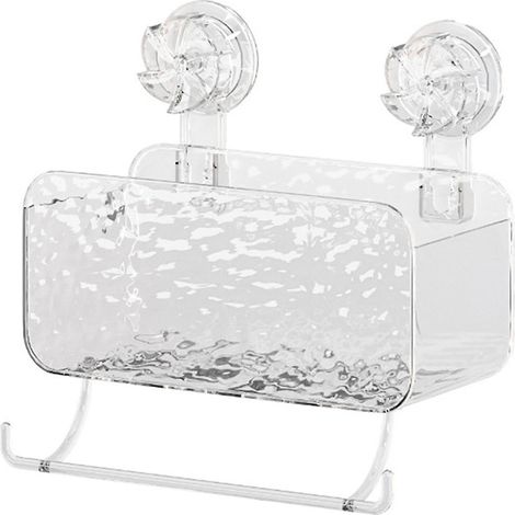 Duschablage mit Saugnapf, transparent, für Küche, Bad und Duschkabine. (1/5)