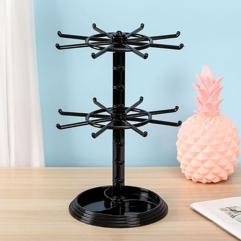 porte-clés pour accroches, porte-bijoux pour accroches, bijoux standard, porte-chaîne, tournable,noir