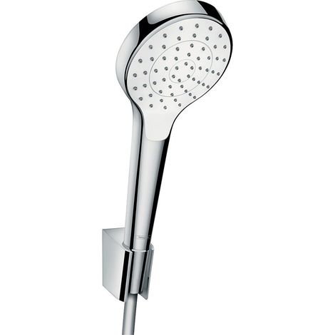 Hansgrohe Croma Select S - Duschkopf 1jet, Porter, Set 1,60 m, weiß / verchromt 26410400 (1/3)
