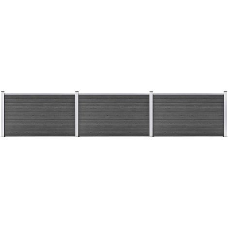 Furniture Limited - Ensemble de panneau de clôture WPC 526x105 cm (1/5)