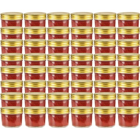 Marmeladengläser mit goldenem Deckel 48 Stk. 110 ml