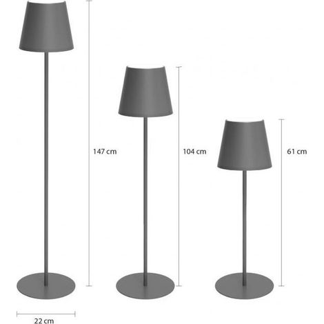 New Majestic Lampada da Terra Agata XL Regolabile IP54 Sabbia