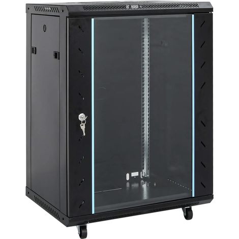 Armadietto di Rete 15U 19 IP20 Nero 53x40x80 cm vidaXL