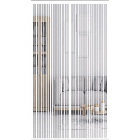 Zanzariera magnetica per porte - 80x210 cm, autochiudente - Rete ad alta densità - Non richiede foratura - Bianca (1/5)