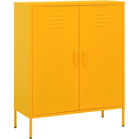Lagerschrank Senfgelb 80x35x101,5 cm Stahl