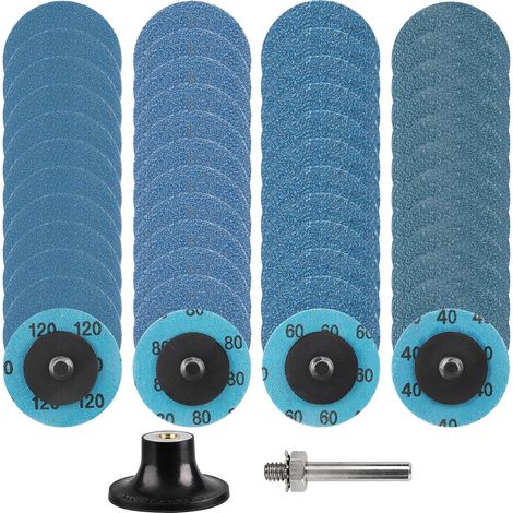 Schruppscheiben 50mm Zirkonkorund 48tlg Set Körnung 40-120 für Metall & Holz (1/5)