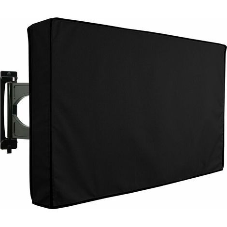 Outdoor TV Shelter (76-81 cm), for patio and garden, screen and television - Waterproof and durable - Black - Compatible with stand or wall mount. (1/5)