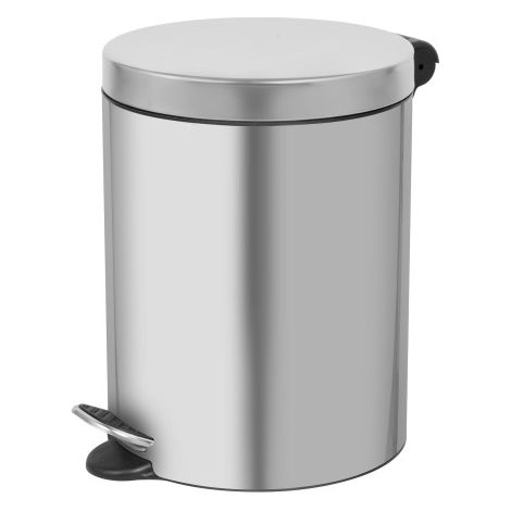 JVD - Poubelle à pédale 5L en Inox finition miroir - Matériel professionnel (1/5)