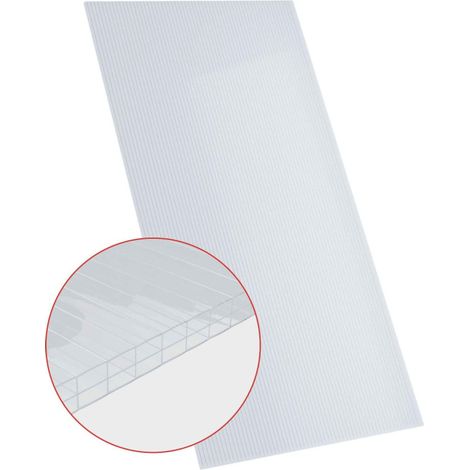 Placa de Policarbonato Alveolar Transparente 16mm - 3,5m x 98cm