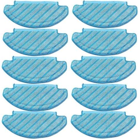 Lot de 10 serpillères pour Robot aspirateur Ecovacs Deebot Ozmo T8 AIVI T8 Max and T8 Series/ N8 Pro (1/4)