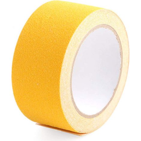 Bandes Anti-derapantes,Bandes de Securite Signaux de securite haute traction Ruban anti-derapant abrasif fort de la poignee pour marches d¡¯escalier interieur et exterieur 50mmX5m (1/4)