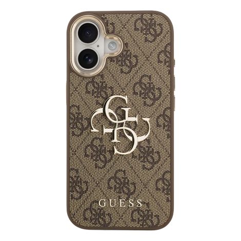 GUESS Hard Cover 4G Metal Logo Brown, für Apple iPhone 17, GUHCP17S4GMGCBR
