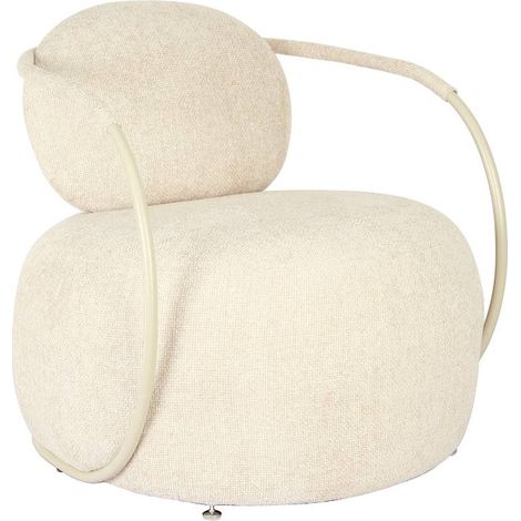 Fauteuil en tissu écru Cassy (1/5)