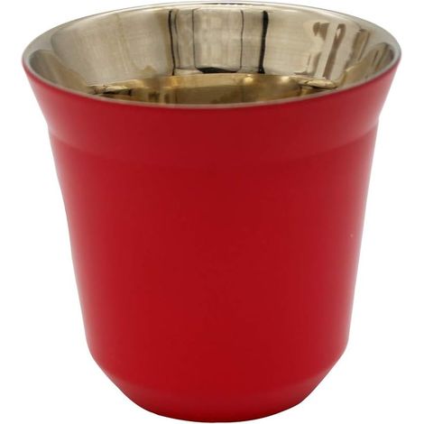 1 Pièce Tasse à expresso, double paroi isolante, acier inoxydable 304, rouge, 80ml, pour café thé lait (1/5)