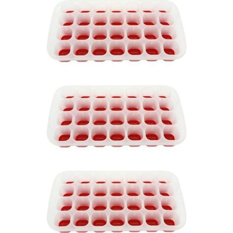 3er Set rosa Eiswürfelformen - FACKELMANN - 28 Eiswürfel