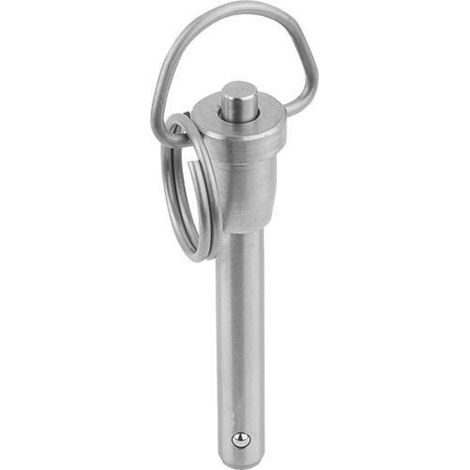 KIPP Kugelsperrbolzen mit Ringgriff Ø8mm L30 Edelstahl kompakt (1/2)