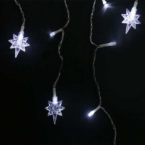 Cortina LED con estrellas 2,3Mx4 alturas 8 funciones Luz fría (1/3)
