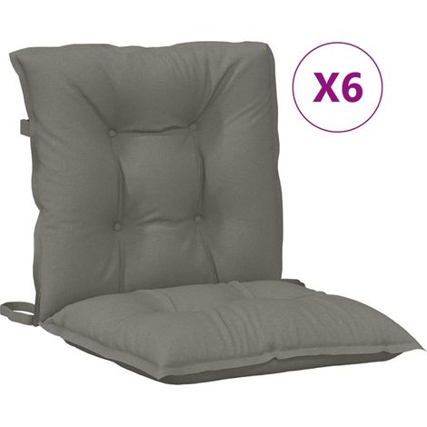 Maison Exclusive - Niedriglehner-Auflagen 6 Stk. Dunkelgrau 100x5 (1/5)