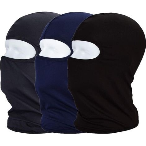 Set of 3 summer balaclavas made of thin, breathable, elastic fabric for cycling and outdoor sports - UV and dust protection (1/4)