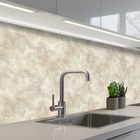 REVETEMENT MURAL DE CUISINE, CRÉDENCE DE CUISINE Beige - Structure en relief - Pierre naturelle 250x80 cm
