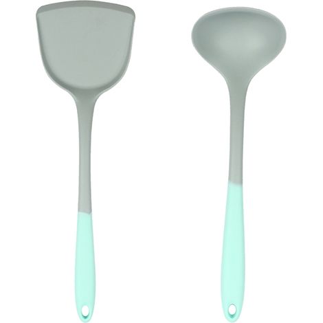 Ensemble Ustensiles Cuisine Silicone - Résistant Chaleur 450F - Pour Poêles Antiadhésives - Lot De 2 Pièces (1/5)