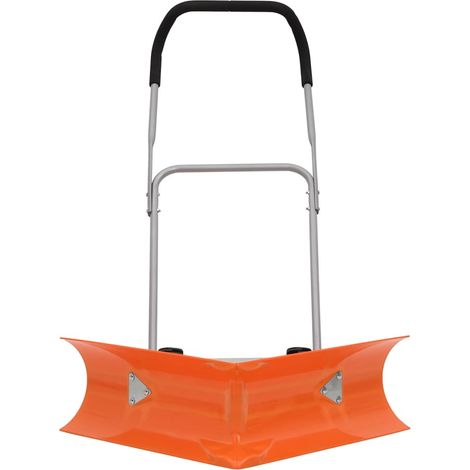 Pelle à neige double angle avec poignée extensible orange acier CFW661178 (1/5)