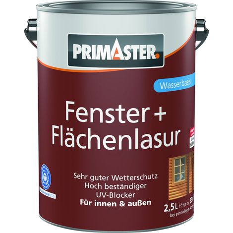 Primaster Fenster + Flächenlasur 2,5 L grau Holzlasur