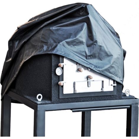 Housse de four 102 x 102 x 100 cm noire  Housse de protection pour four extérieur  Protection imperméable pour four de jardin (1/5)