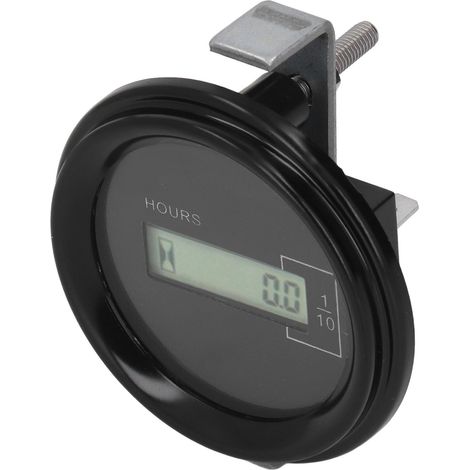 Compteur horaire à affichage LCD pour excavatrice Hyundai 12‑36V, minuterie à distance précise, mémoire de données, remise à zéro facile, style ancien. (1/5)