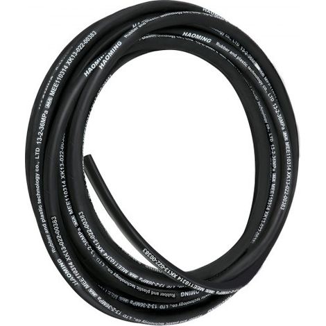 Manguera Hidráulica de Goma con 2 Trenzas de Alambre de Acero de Alta Resistencia, Diámetro Interior de 1,27 cm, 5000 PSI máx., a Granel de - 40 - 121 °C, Manguera Flexible de Aceite Hidráulico (1/5)