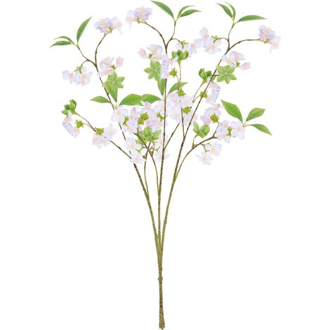 [Künstliche Blume] 3 Stiele der blauen Weidenblume „Snow“ für Heim- und Hochzeitsdekoration
