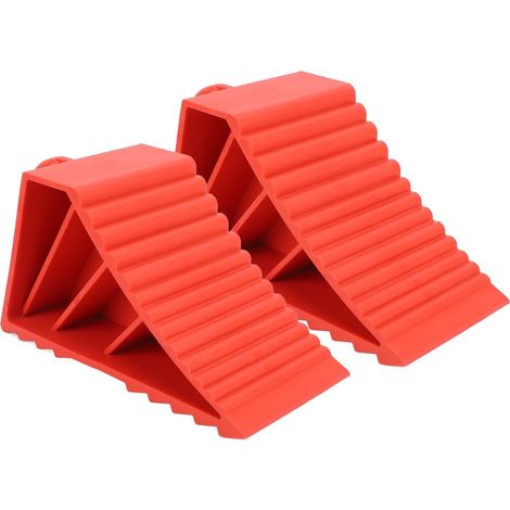 Chocks de Roue, Roue de Voiture Stoppers Puissant Grip Red Secure Hold 2pcs pour Les Remorques de Voyage (1/5)