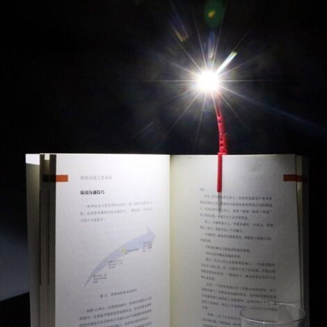 Lampe de lecture réglable à piles pliable (bleu)
