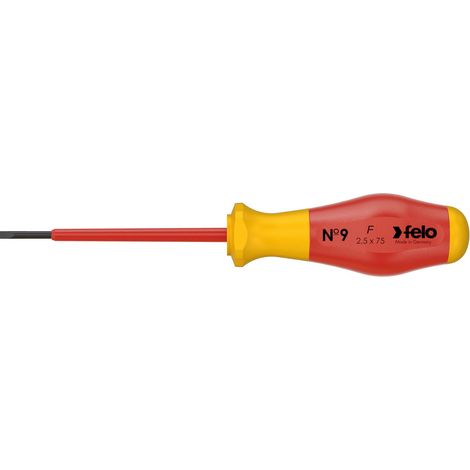 Destornillador plano Felo no9 vde certificado VDE 1000V