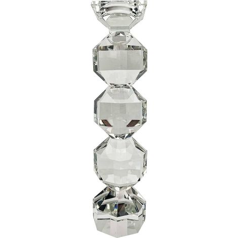 Bougeoir Safia élégant en verre - Cristal étincelant (1/4)