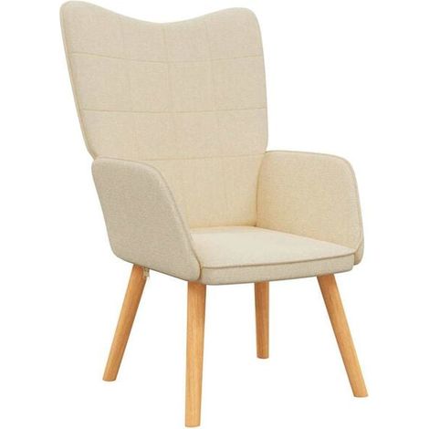 Fauteuil inclinable en tissu beige (1/5)