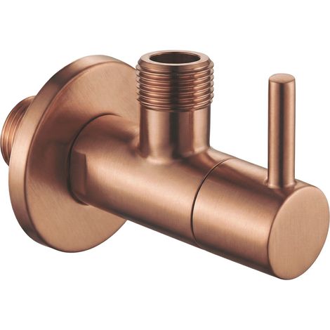 Rea Valvola Ad Angolo 1/2" X 3/8" Brush Copper (1/5)